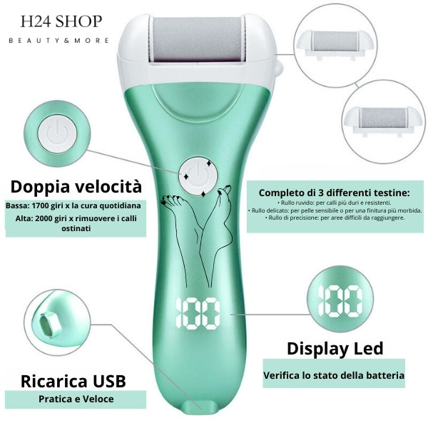 Dispositivo elettrico per Pedicure USB Ricaricabile